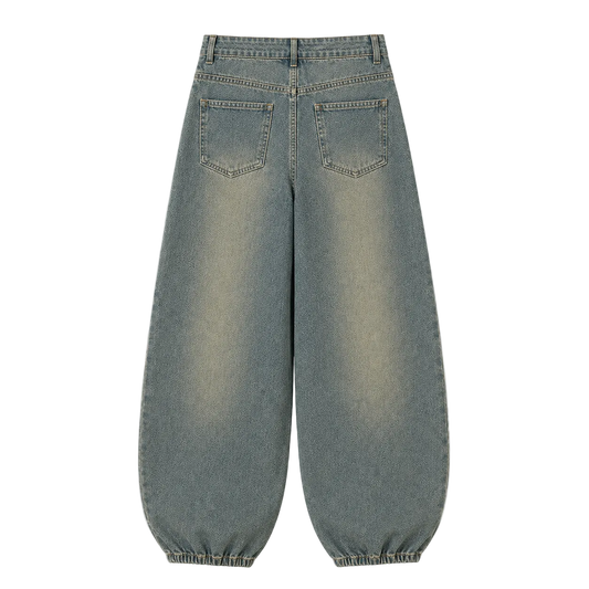 Green Washed jeans Balloon