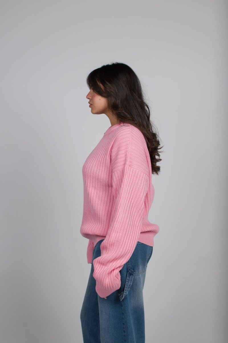 Knitted Sweater Pink - Underrated store