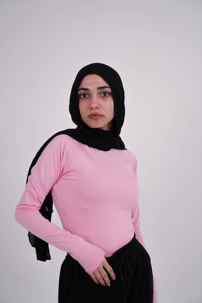 Long Sleeve Pink Basic Top - Underrated store