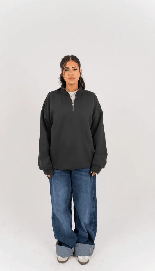 Q - ZIP SWEATSHIRT - Gray - Underrated store