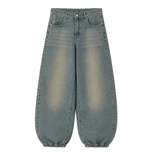 Green Washed jeans Balloon