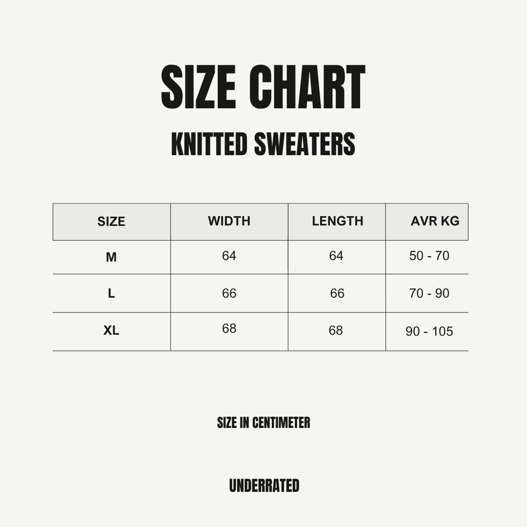 Product size guide