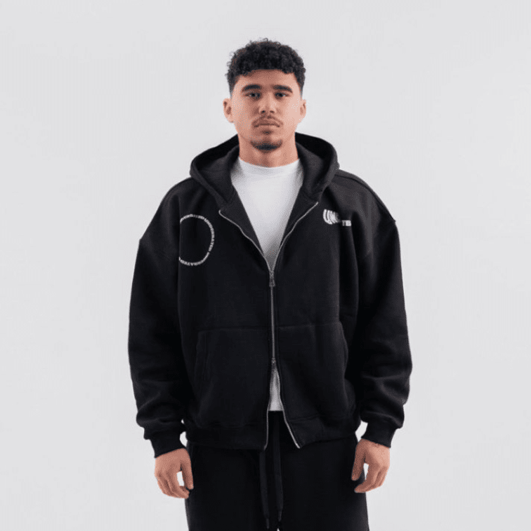 BLACK X UNDERRATED ZIP - UP - Underrated store