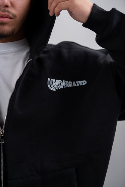 BLACK X UNDERRATED ZIP - UP - Underrated store