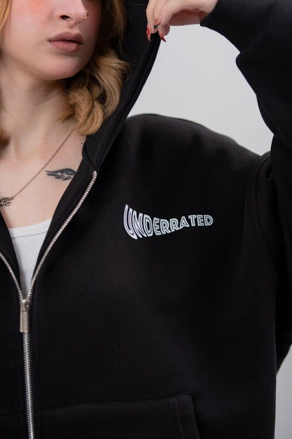 BLACK X UNDERRATED ZIP - UP - Underrated store
