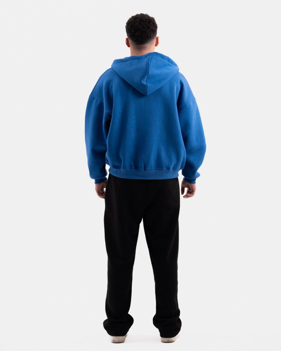 BLUE ZIP - UP BOXY FIT - Underrated store