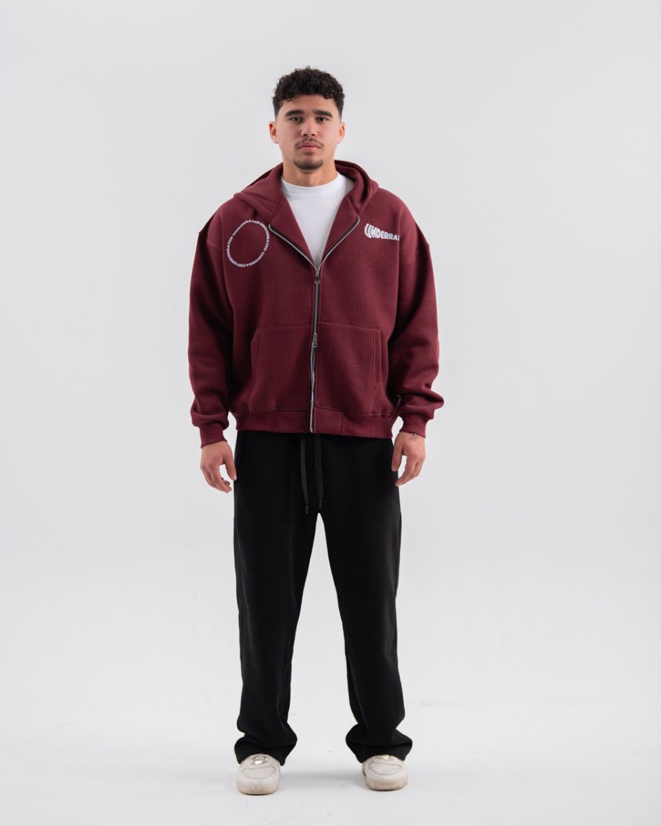 BURGANDY X UNDERRATED ZIP - UP - Underrated store