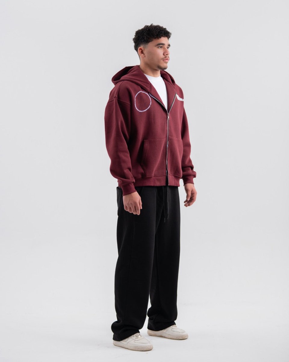 BURGANDY X UNDERRATED ZIP - UP - Underrated store