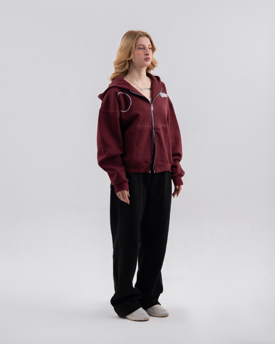 BURGANDY X UNDERRATED ZIP - UP - Underrated store