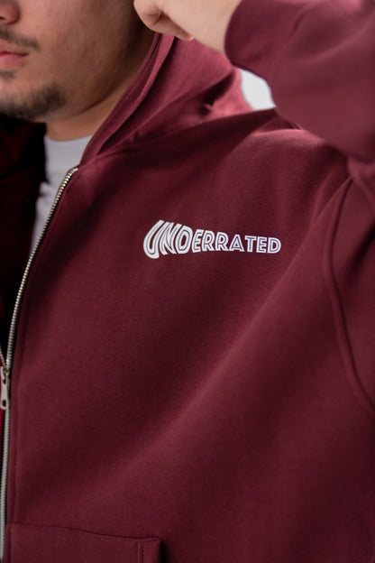 BURGANDY X UNDERRATED ZIP - UP - Underrated store