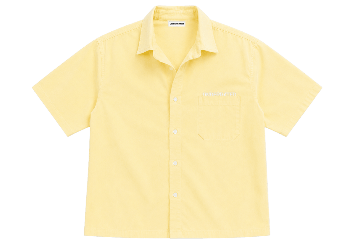 Butter Yellow Linen Shirt Boxy - Underrated