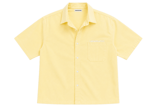 Butter Yellow Linen Shirt Boxy - Underrated