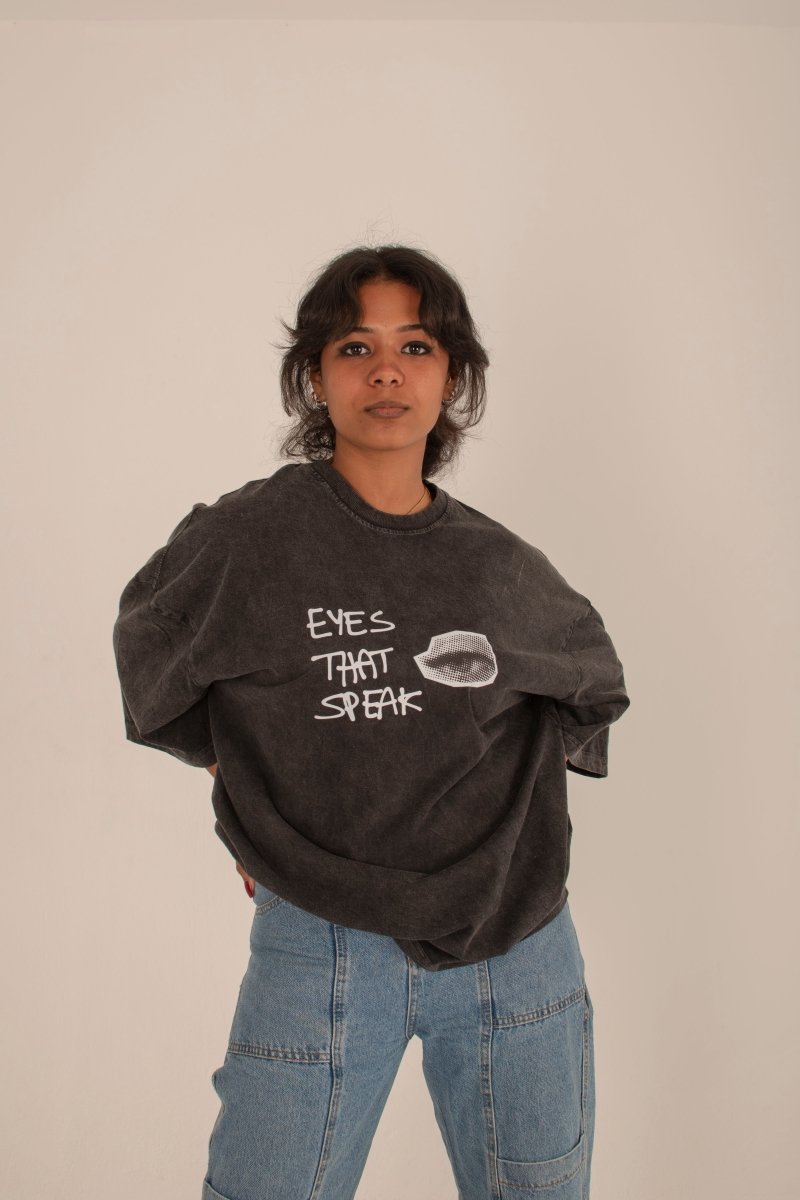 Eyes Speak Washed Tee - Underrated store