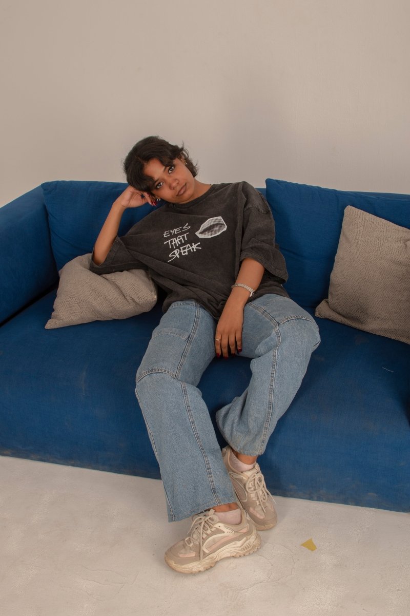Eyes Speak Washed Tee - Underrated store