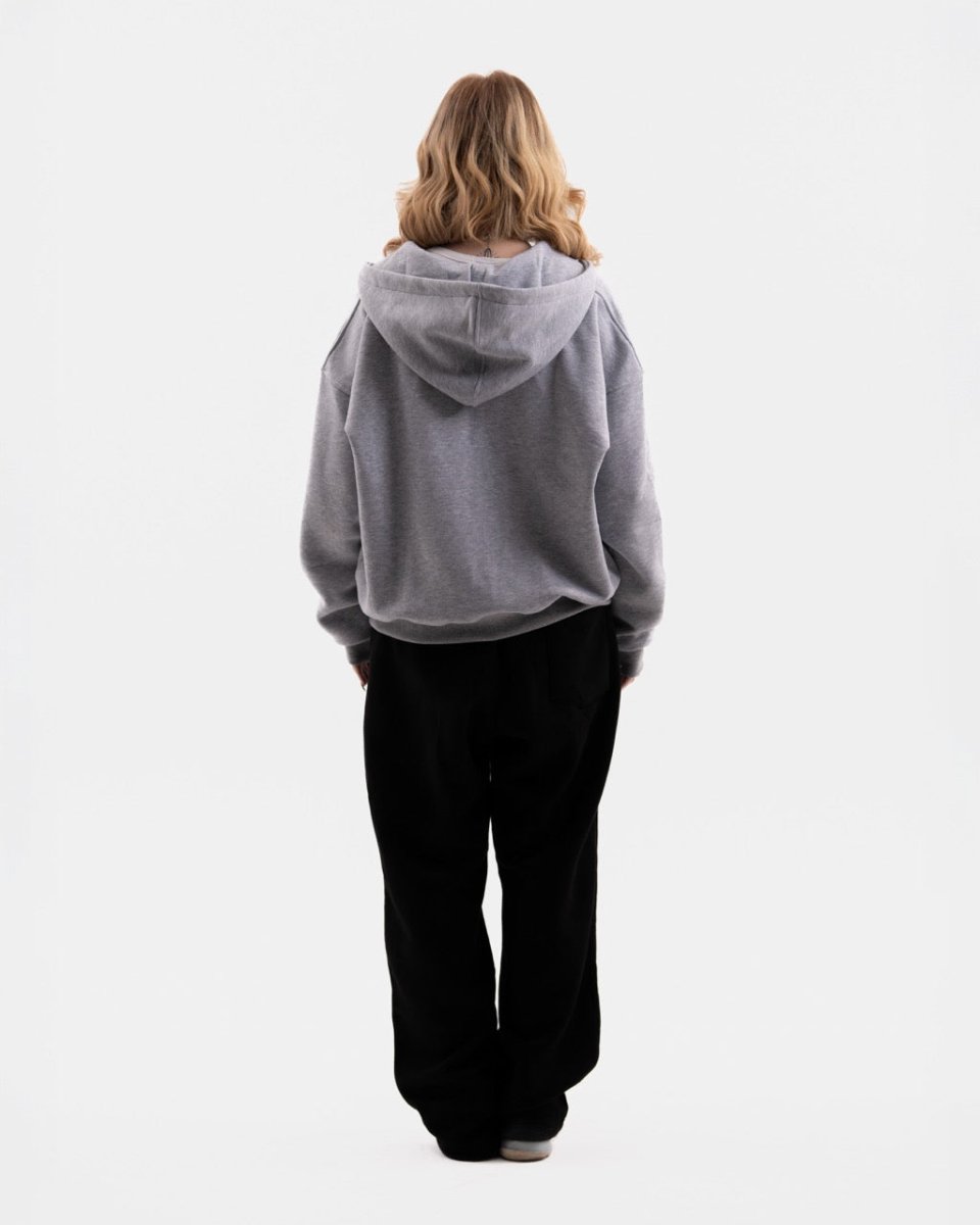 GRAY ZIP - UP BOXY FIT - Underrated store