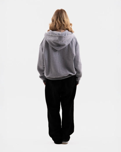 GRAY ZIP - UP BOXY FIT - Underrated store