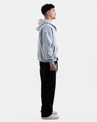 GRAY ZIP - UP BOXY FIT - Underrated store