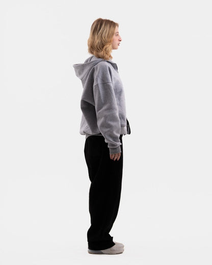 GRAY ZIP - UP BOXY FIT - Underrated store