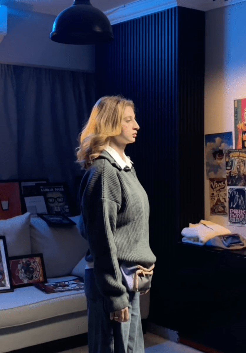 KNIT Q - ZIP SWEATER - GRAY - Underrated store