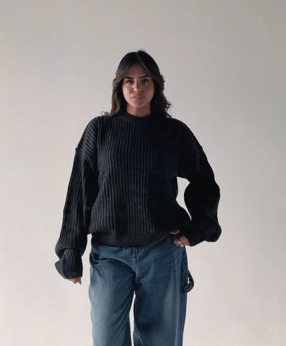 Knitted Sweater Dark Gray - Underrated store