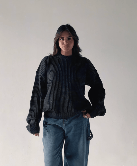 Knitted Sweater Dark Gray - Underrated store