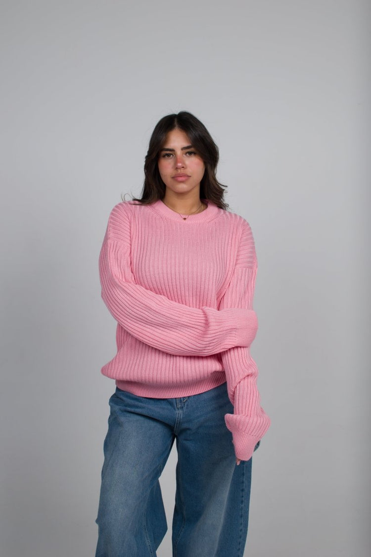 Knitted Sweater Pink - Underrated store