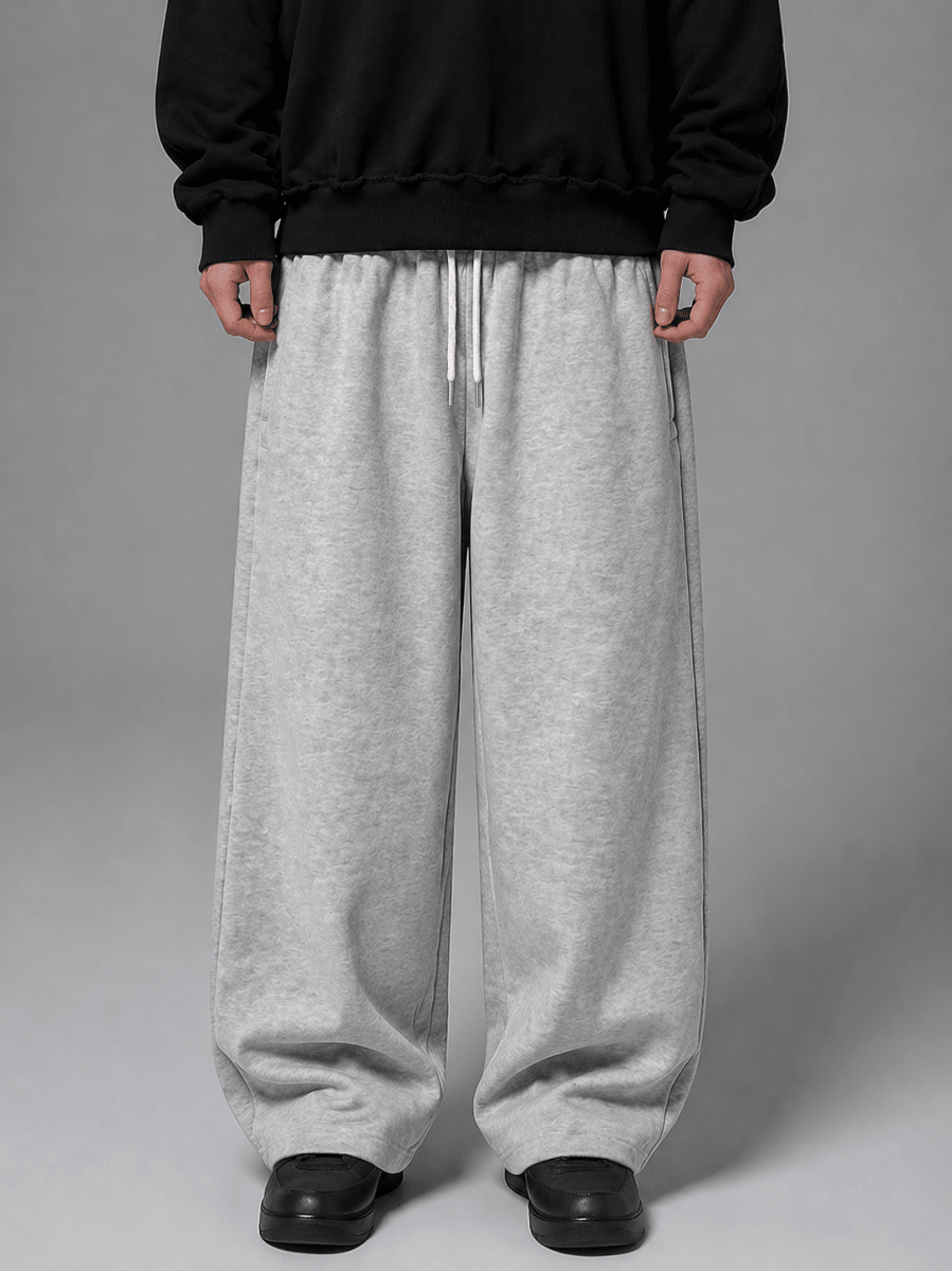 Light Gray Sweatpants Wide leg - Underrated store