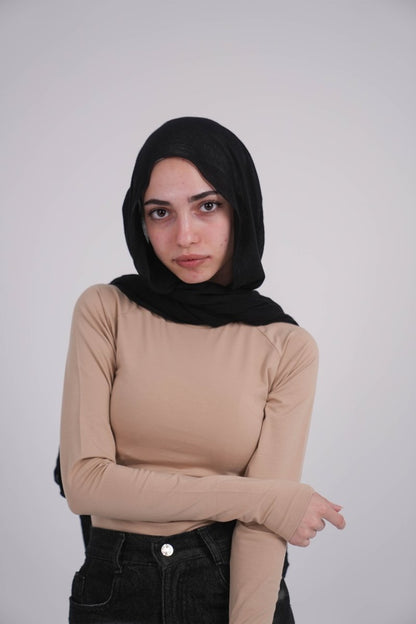 Long Sleeve Beige Basic Top - Underrated store