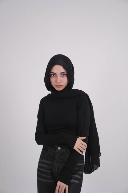 Long Sleeve Black Basic Top - Underrated store