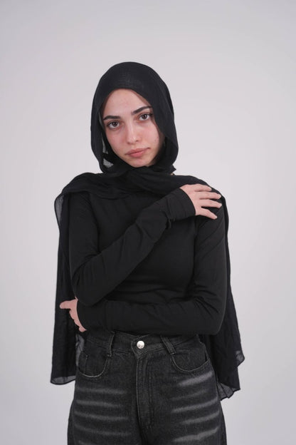 Long Sleeve Black Basic Top - Underrated store