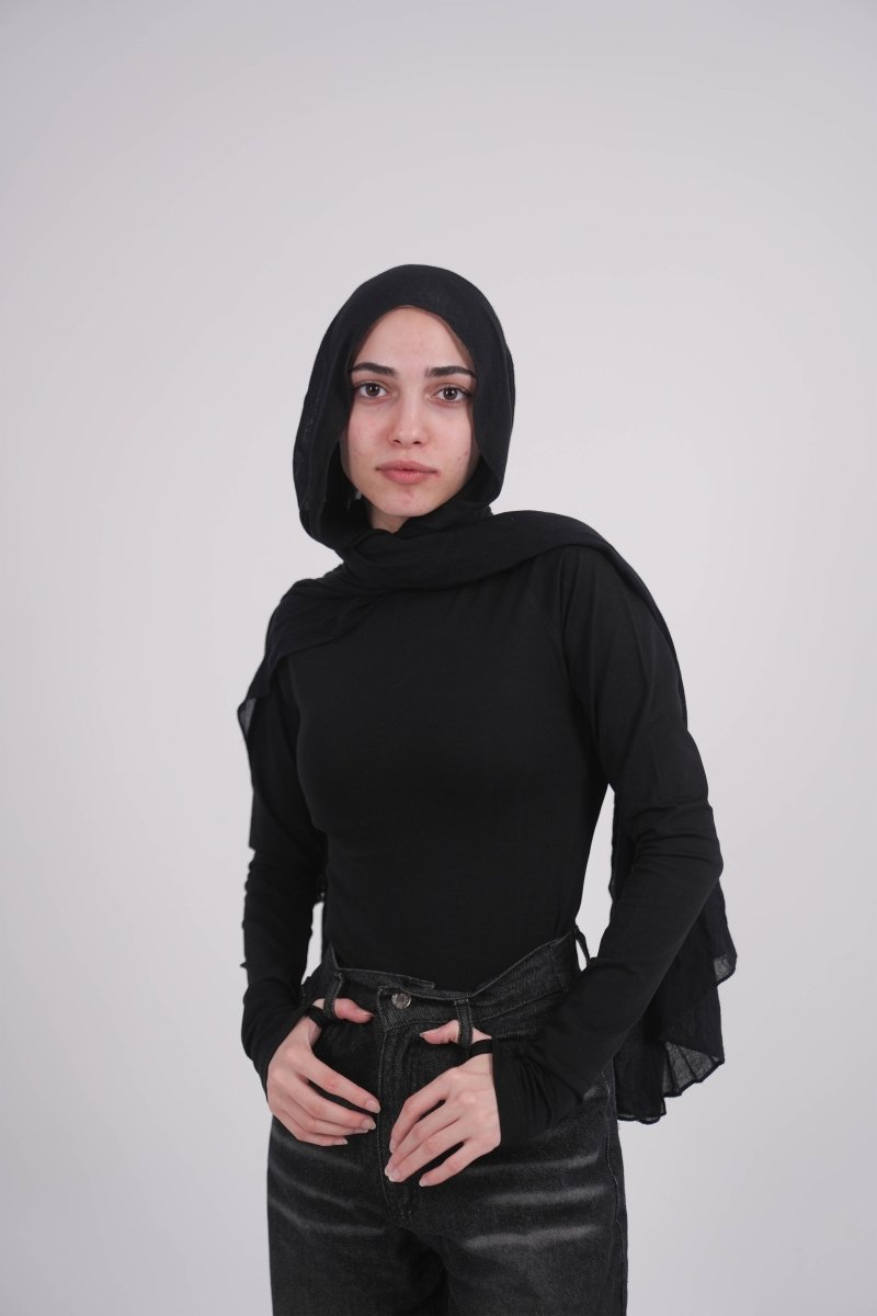 Long Sleeve Black Basic Top - Underrated store