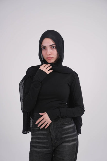 Long Sleeve Black Basic Top - Underrated store