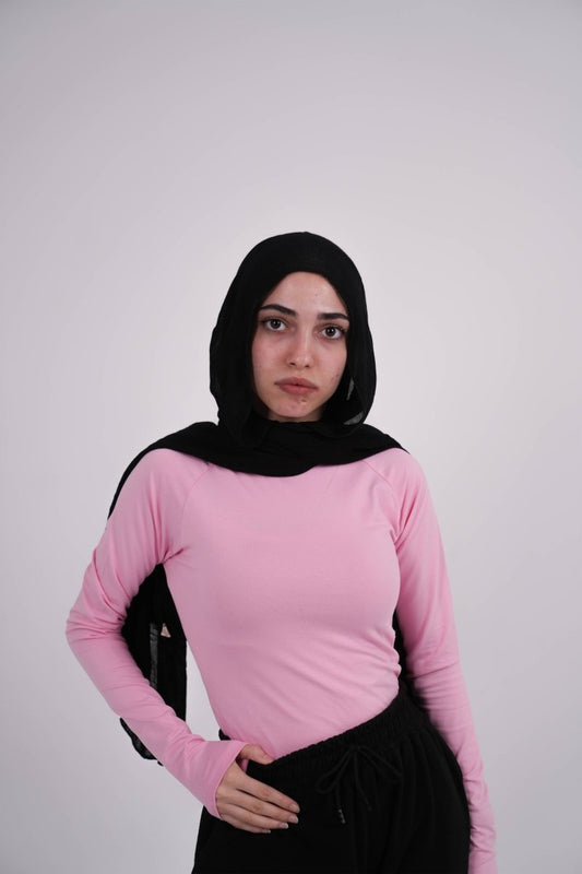 Long Sleeve Pink Basic Top - Underrated store