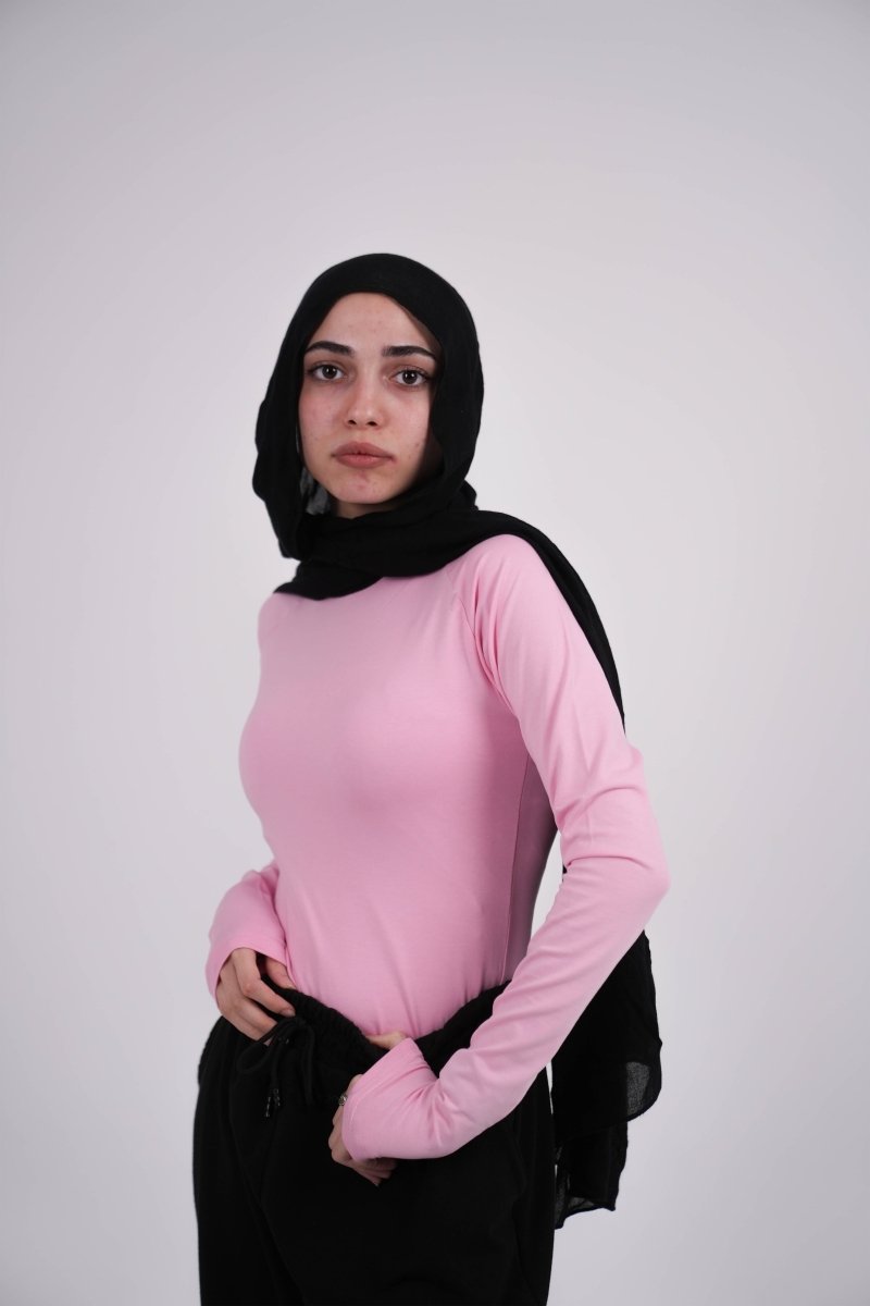Long Sleeve Pink Basic Top - Underrated store