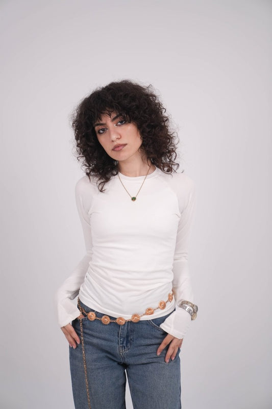 Long Sleeve white Basic Top - Underrated store