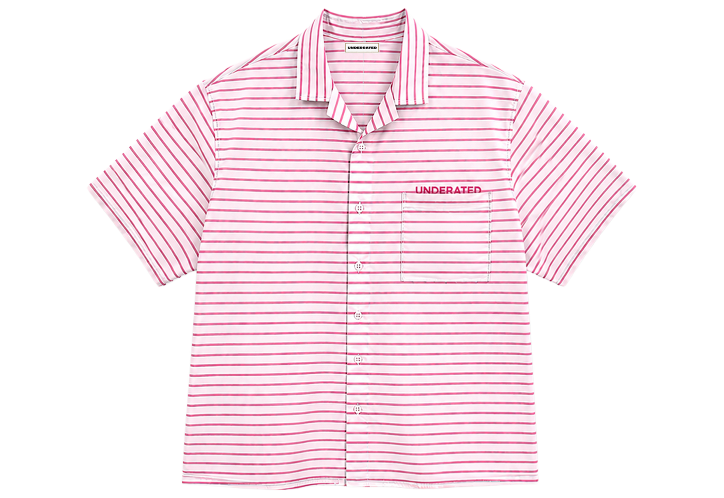 Striped Shirt Ruby Pink Boxy