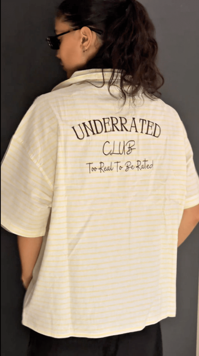 Striped Shirt butter yellow Boxy - Underrated
