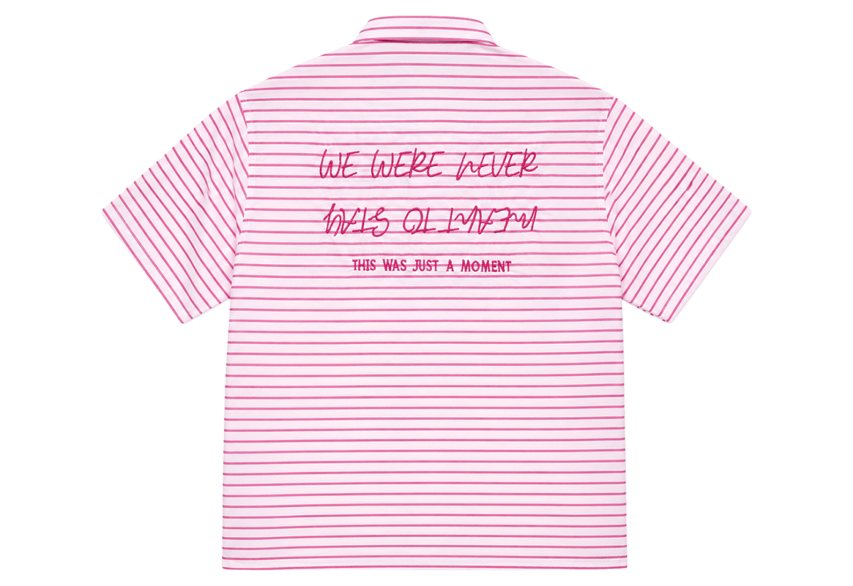 Striped Shirt Ruby Pink Boxy - Underrated