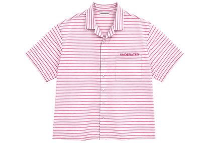 Striped Shirt Ruby Pink Boxy - Underrated